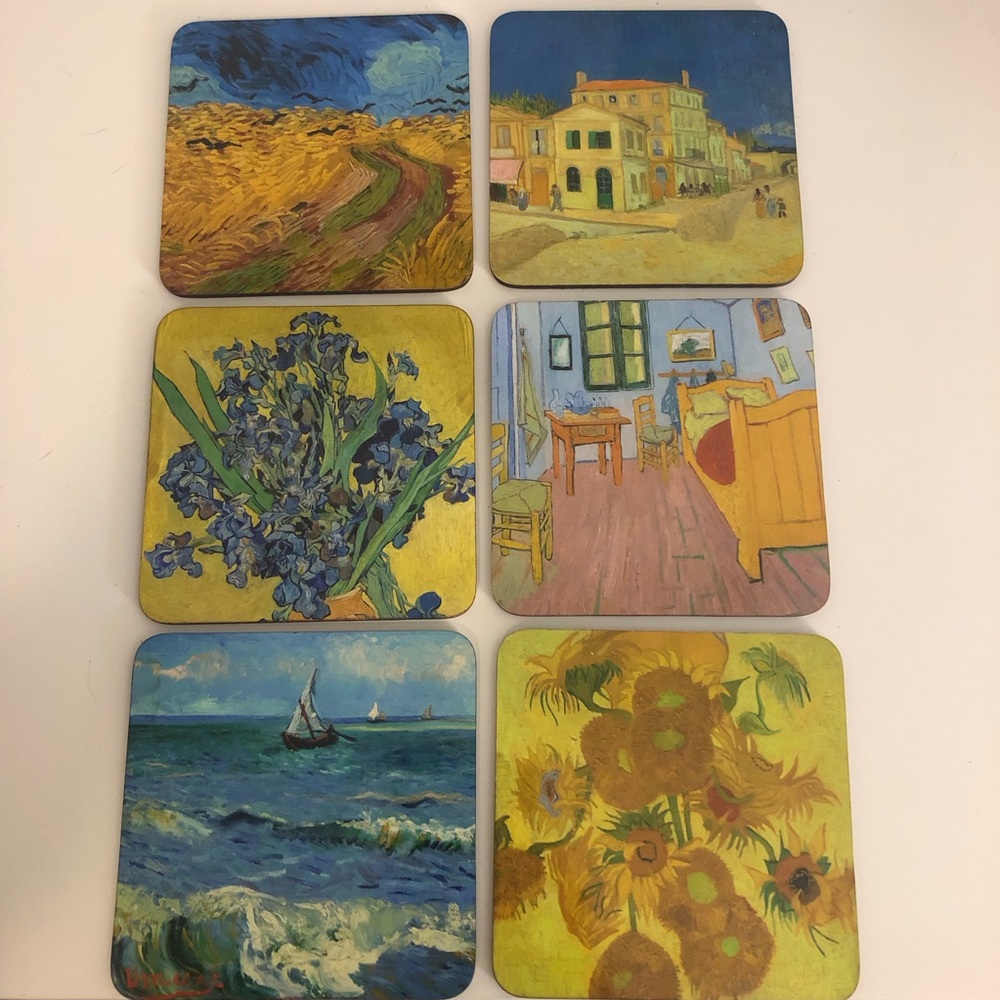 Vincent Van Gogh Art Coasters Set